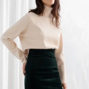 & Other Stories Corduroy Green Skirt